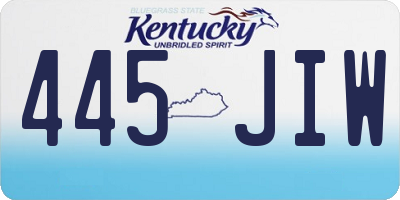 KY license plate 445JIW