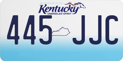 KY license plate 445JJC