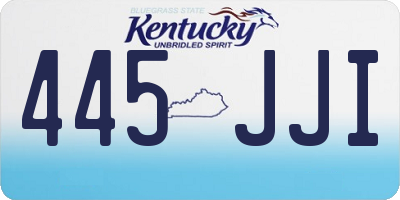 KY license plate 445JJI