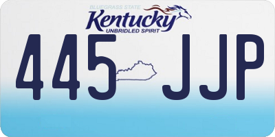 KY license plate 445JJP