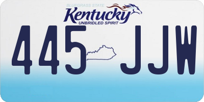 KY license plate 445JJW