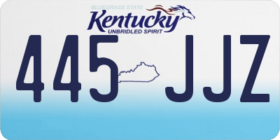 KY license plate 445JJZ