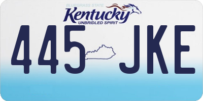 KY license plate 445JKE