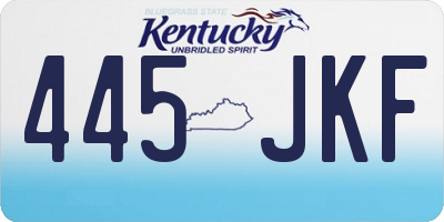 KY license plate 445JKF