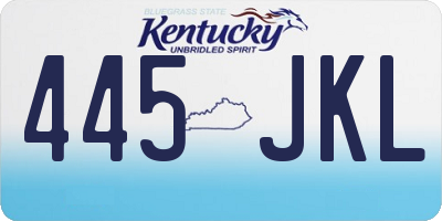 KY license plate 445JKL