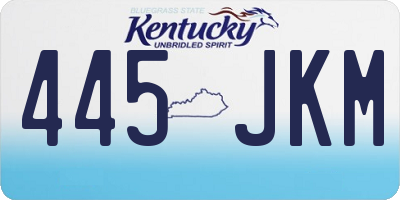 KY license plate 445JKM