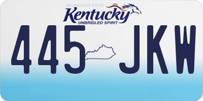 KY license plate 445JKW