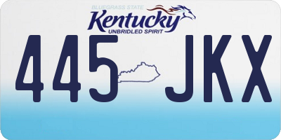KY license plate 445JKX