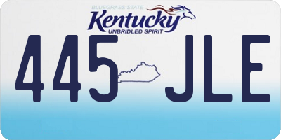 KY license plate 445JLE