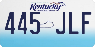 KY license plate 445JLF