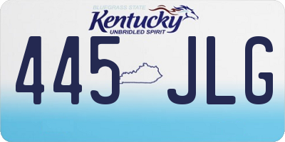 KY license plate 445JLG