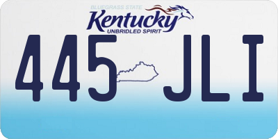 KY license plate 445JLI