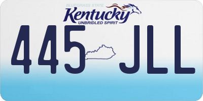 KY license plate 445JLL