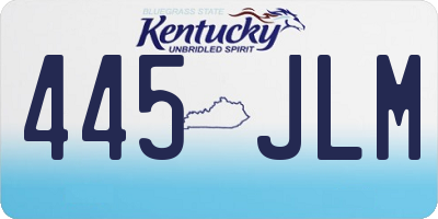 KY license plate 445JLM