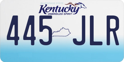 KY license plate 445JLR