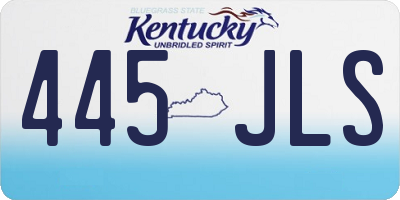 KY license plate 445JLS