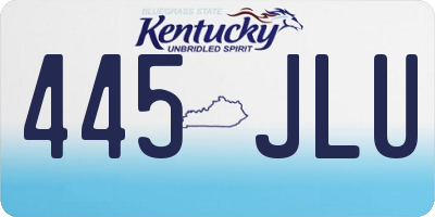 KY license plate 445JLU