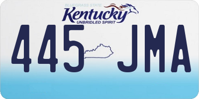 KY license plate 445JMA