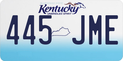 KY license plate 445JME