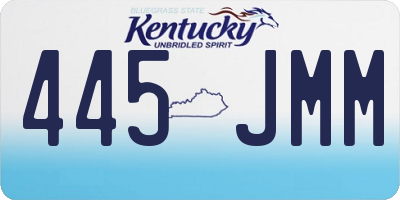 KY license plate 445JMM