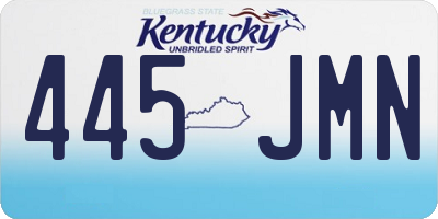 KY license plate 445JMN