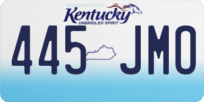 KY license plate 445JMO