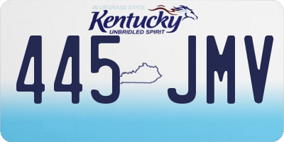 KY license plate 445JMV