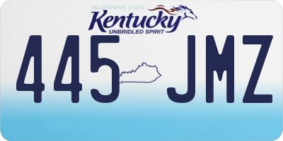 KY license plate 445JMZ