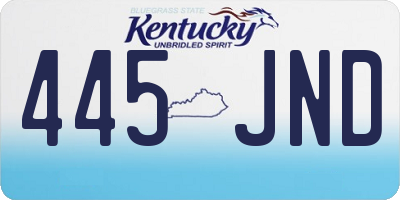 KY license plate 445JND