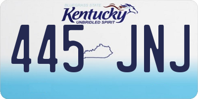KY license plate 445JNJ