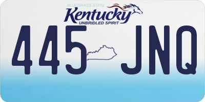 KY license plate 445JNQ