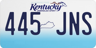KY license plate 445JNS