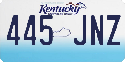 KY license plate 445JNZ