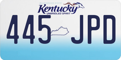 KY license plate 445JPD