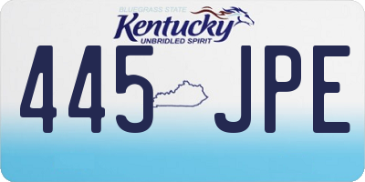 KY license plate 445JPE