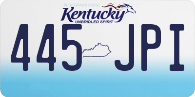 KY license plate 445JPI