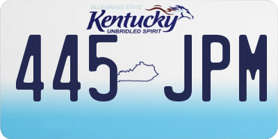 KY license plate 445JPM