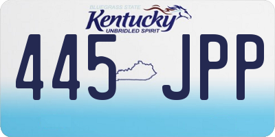 KY license plate 445JPP