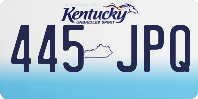 KY license plate 445JPQ