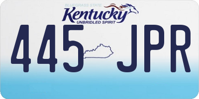 KY license plate 445JPR