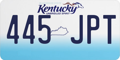 KY license plate 445JPT