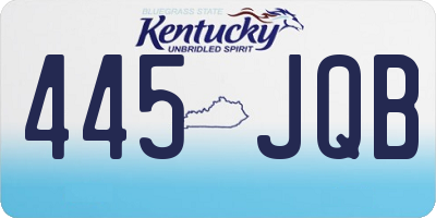 KY license plate 445JQB