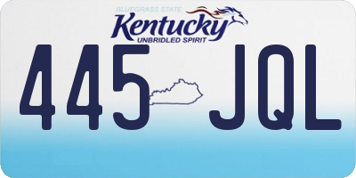 KY license plate 445JQL