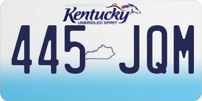 KY license plate 445JQM
