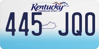 KY license plate 445JQO