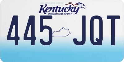 KY license plate 445JQT