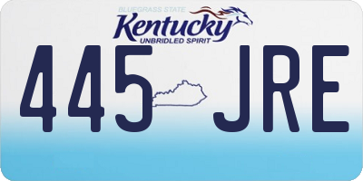 KY license plate 445JRE