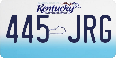 KY license plate 445JRG