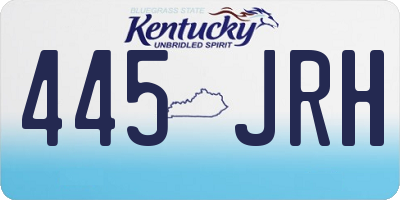 KY license plate 445JRH