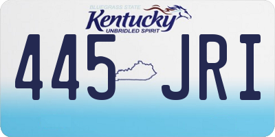 KY license plate 445JRI